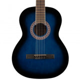 Gomez 036 3/4 blauwe sunburst klassieke akoestische gitaar