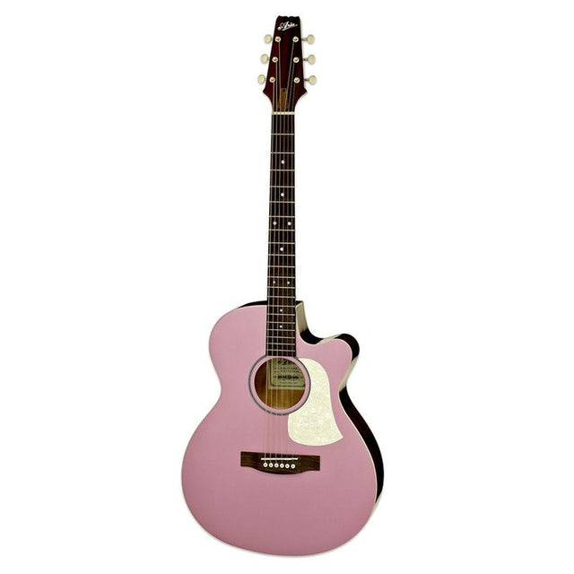 Aria FET-R1 Aqua misty rose semi akoestische western gitaar