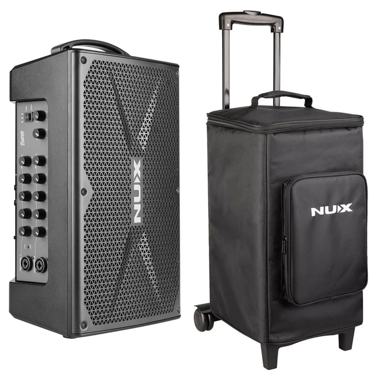NUX NBA-200FR Accu Speaker met Trolleytas