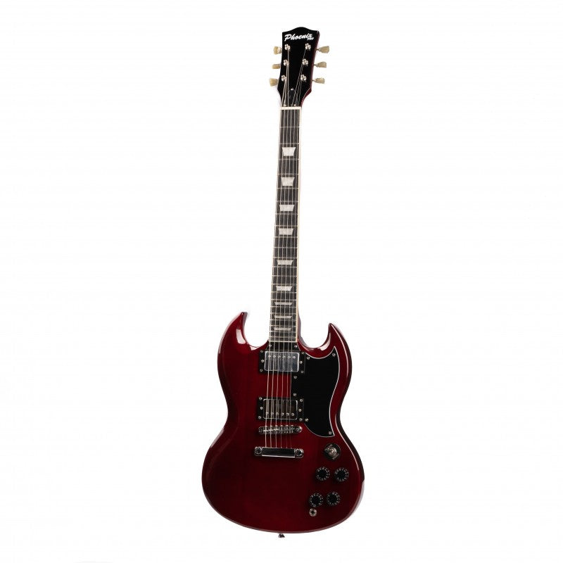 Phoenix EG-572WR Double cut Wijnrode elektrische gitaar