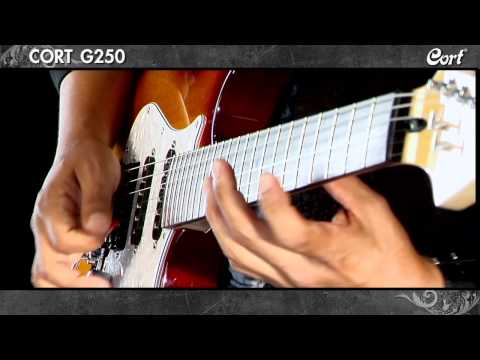 Cort G250 BK Left-Handed Elektrische Gitaar SSH Linden Zwart met Wilkinson VS50 II Tremolo