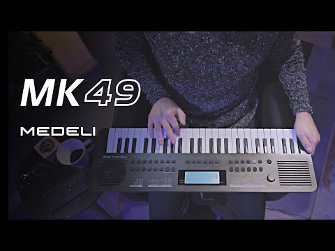 Medeli MK49/BK Nebula-Serie – 49 anschlagdynamische Mini-Tasten, USB-Audio, 200 Sounds