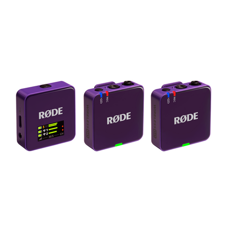 RØDE Wireless GO Gen 3 Paars draadloos microfoonsysteem met 32 bit float en 260 m bereik