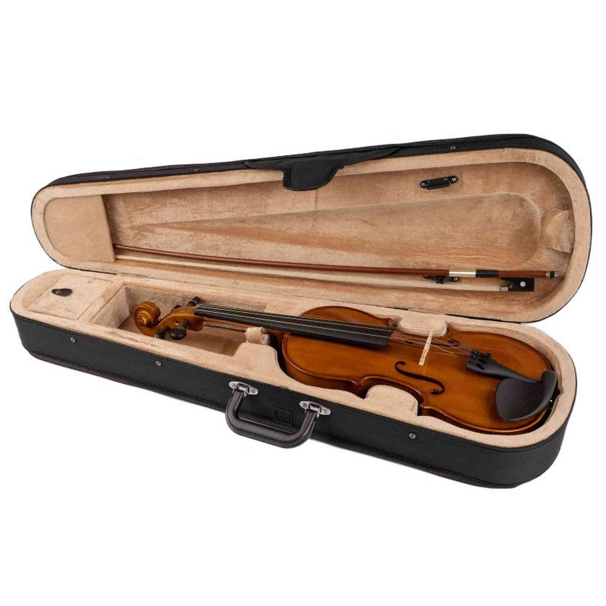 Scarlatti VL-3 Viool 3/4 Massief Hout met Fijnstemmers, Strijkstok en Koffer