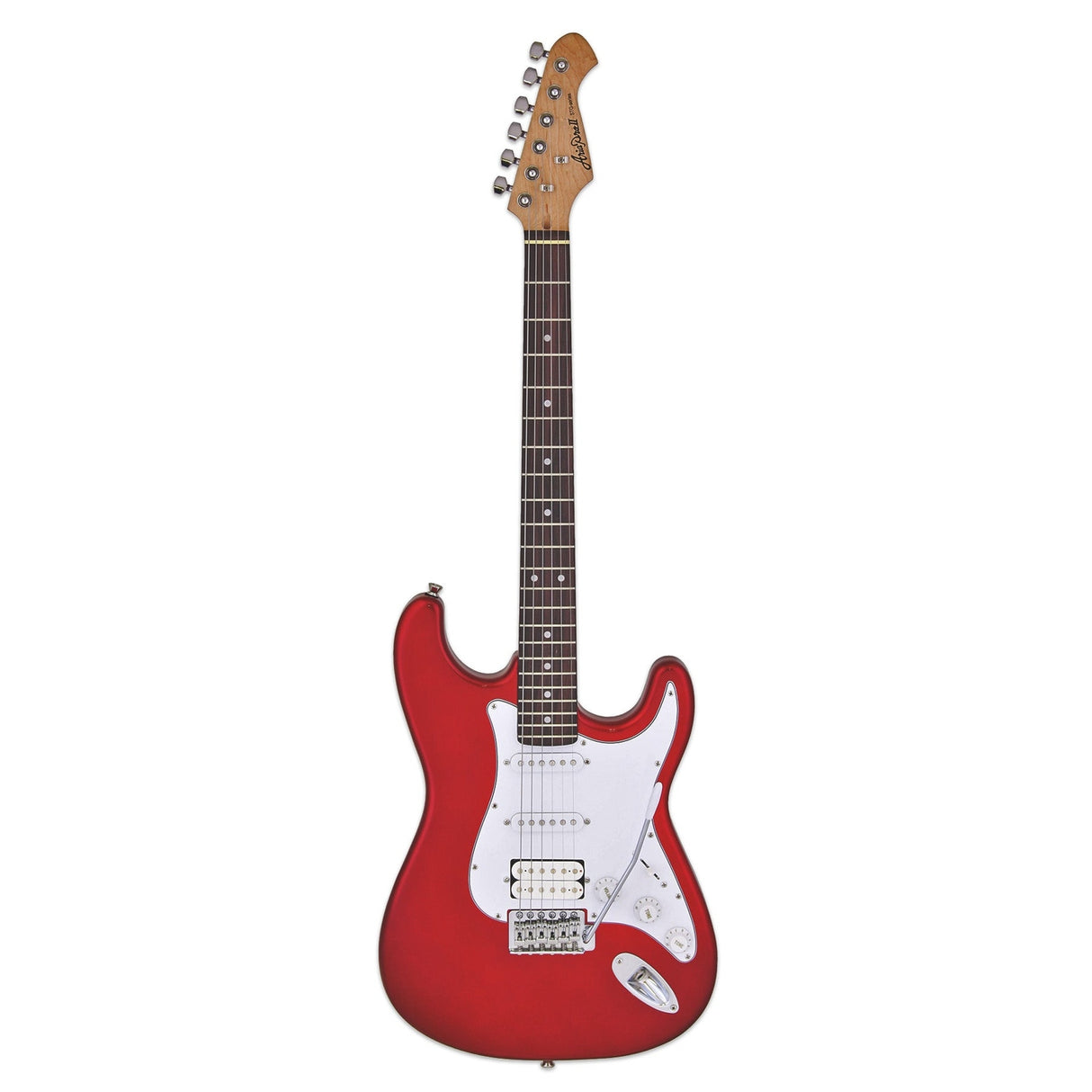 Aria STG-004 CA Candy Apple Red Stratocaster elektrische gitaar