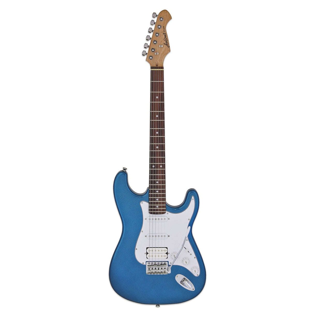 Aria STG-004 MBL Metallic Blauwe Stratocaster elektrische gitaar met versterker bundel