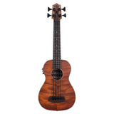 Kala Exotic Mahogany U•BASS® bas ukulele – Elektrisch-Akoestisch, Fishman EQ en Gigbag