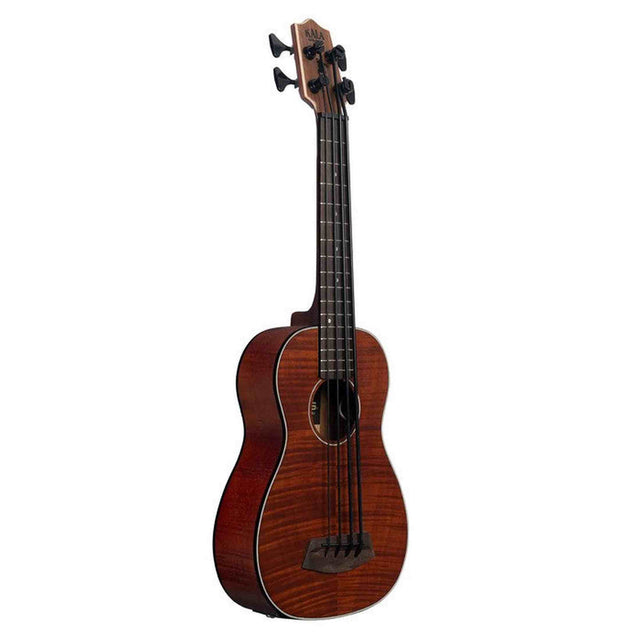 Kala Exotic Mahogany Left-Handed U•BASS® bas ukulele – Linkshandig, Fishman EQ, Pahoehoe snaren en Gigbag