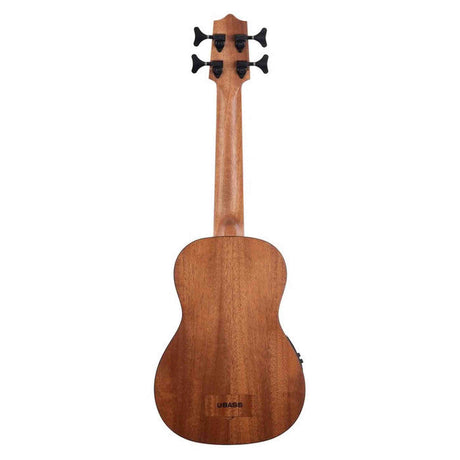 Kala Striped Ebony U•BASS® bas ukulele – Gestreept Ebben, Fishman EQ, Hipshot Tuners en Gigbag