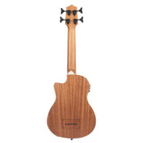 Kala Scout Fretless U•BASS® bas ukulele – Mahonie, Elektrisch-Akoestisch, Fretless met EQ en Gigbag