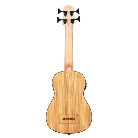 Kala Zebrawood U•BASS® bas ukulele – Zebrahout, Elektrisch-Akoestisch met EQ en Gigbag