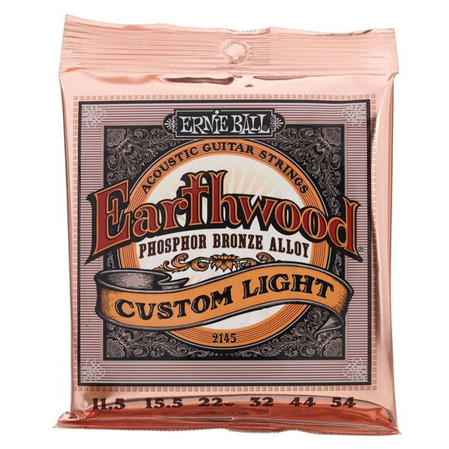 Ernie Ball 2145 Custom Light Earthwood Phosphor Bronze Snaren Set