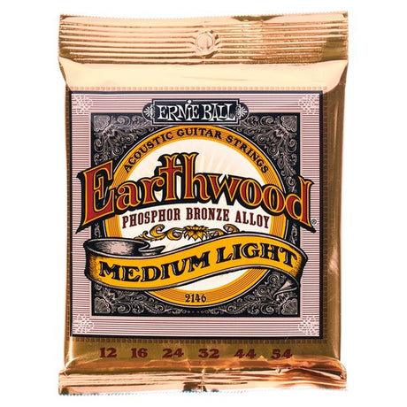 Ernie Ball 2146 Medium Light Earthwood Phosphor Bronze Snaren Set