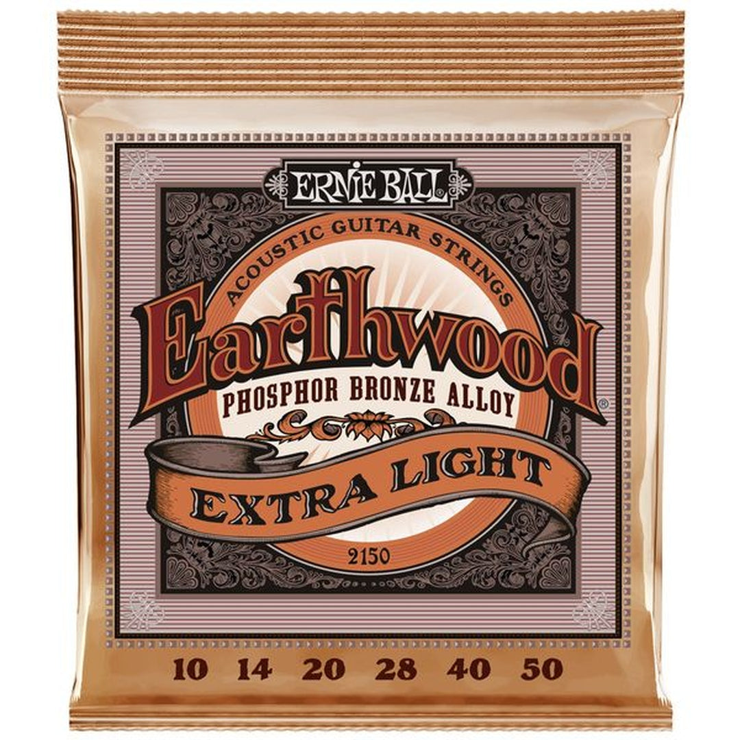 Ernie Ball 2150 Extra Light Earthwood Phosphor Bronze Snaren Set